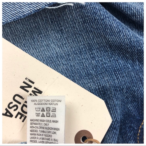 NWT Lucky Brand Selvedge Redline Cone Denim Vintage Straight Shorts Size 2/26 - Picture 6 of 7